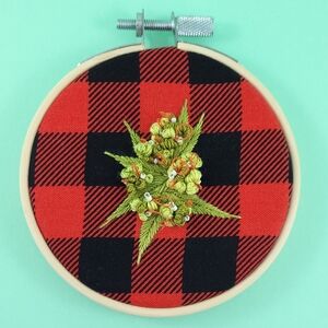 Cannabis Flower Embroidery